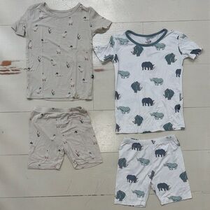 Kyte BABY Kids Pajama Set - Duck & Rhino Prints